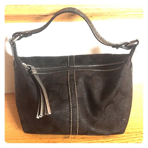 Black Mini Coach Purse - Picture 1 of 2